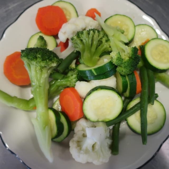 Steamed Vegetables.