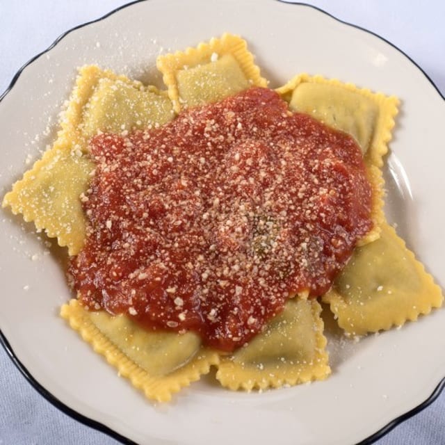 Cheese and Spinach Ravioli.