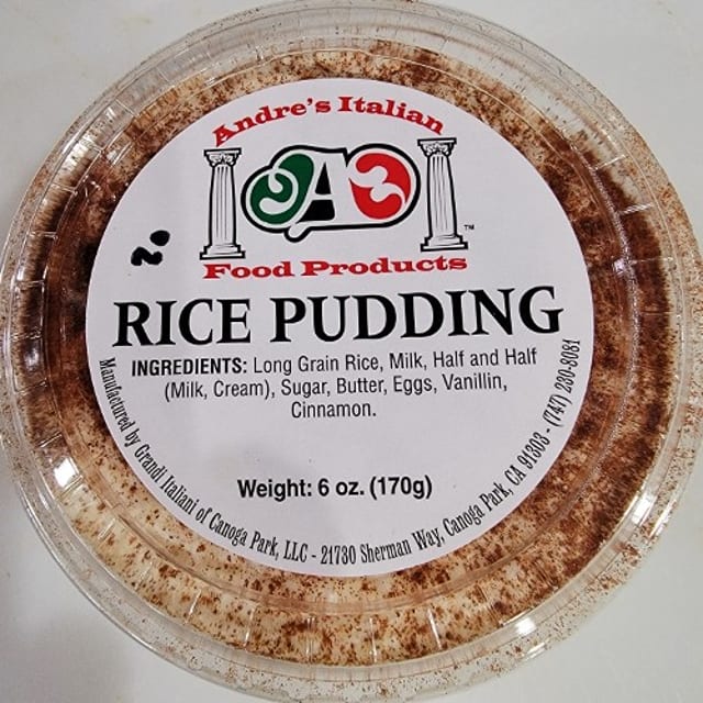 Andre's Rice Pudding.